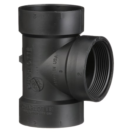 Charlotte Pipe And Foundry 2 in. Cleanout Tee Black 42327